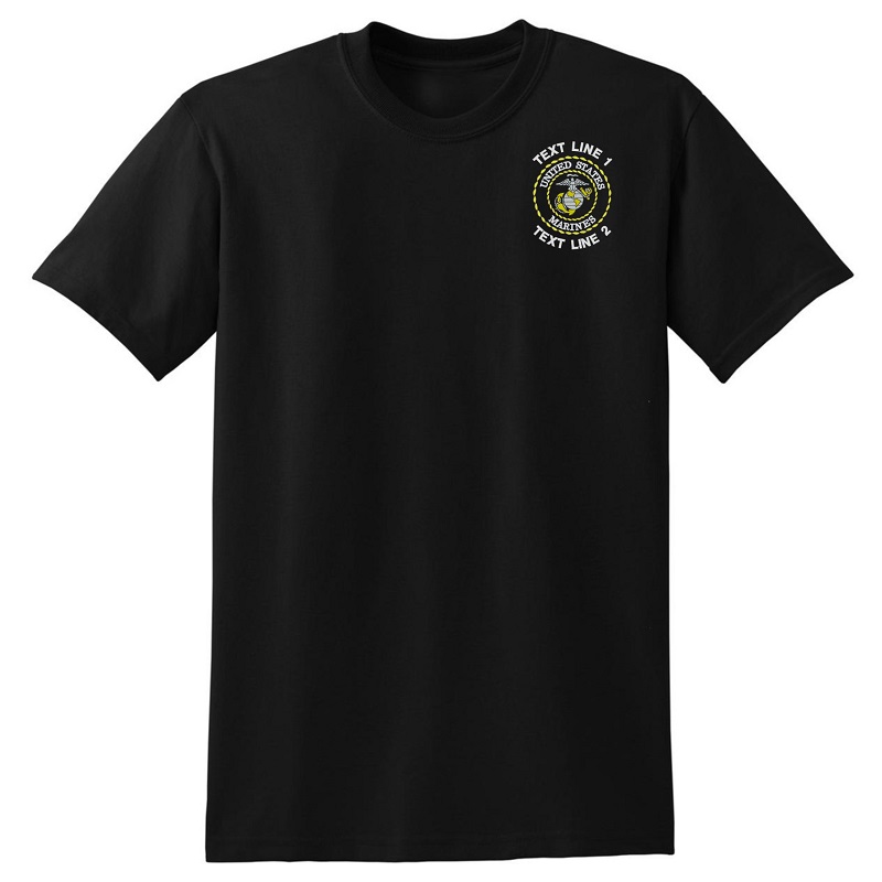 US Marine Corps Embroidered Tee Shirt #887 (image for) US Marine Corps Embroidered Tee Shirt #887